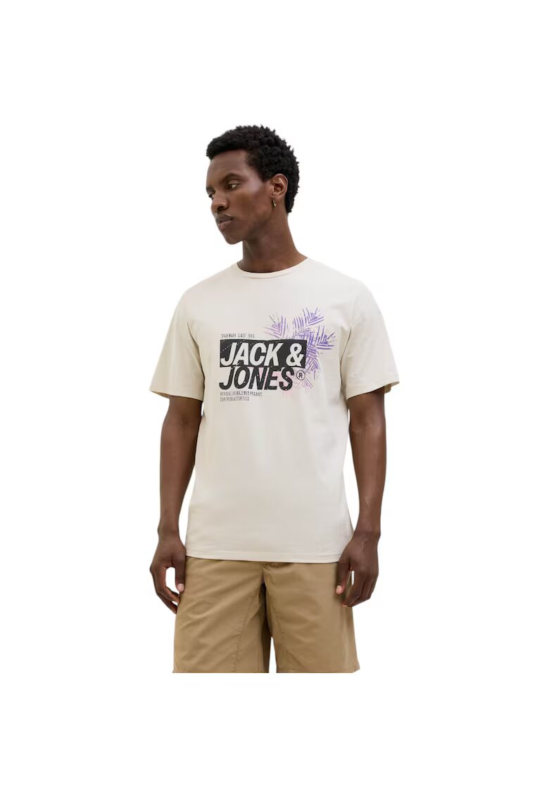 Jack  Jones Tricou JACK &JONES Jaxon LN 45822 - Bej