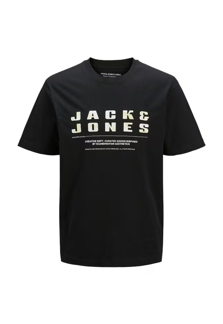 Jack  Jones Tricou JACK &JONES Recharge Front 42678 - Negru