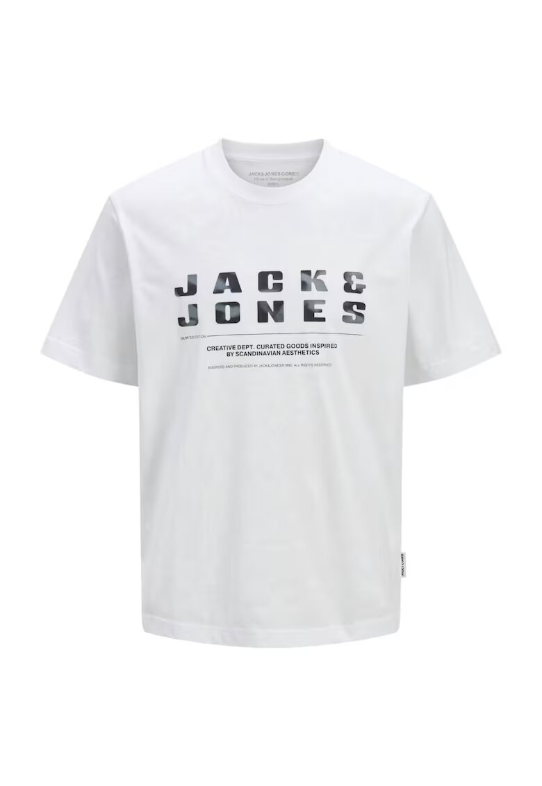 Jack  Jones Tricou JACK &JONES Recharge Front 42683 - Alb