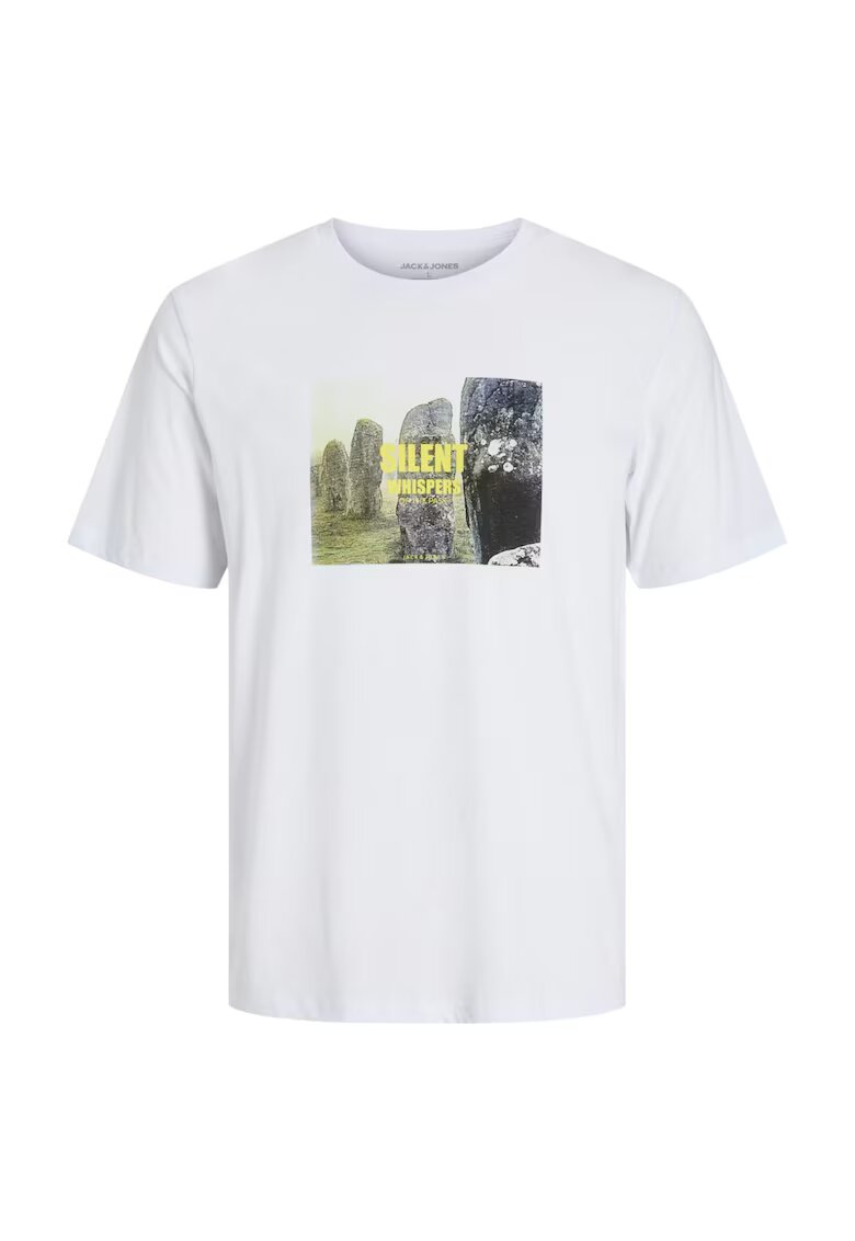 Jack  Jones Tricou JACK &JONES Ryu Crew Neck 47047 - Alb
