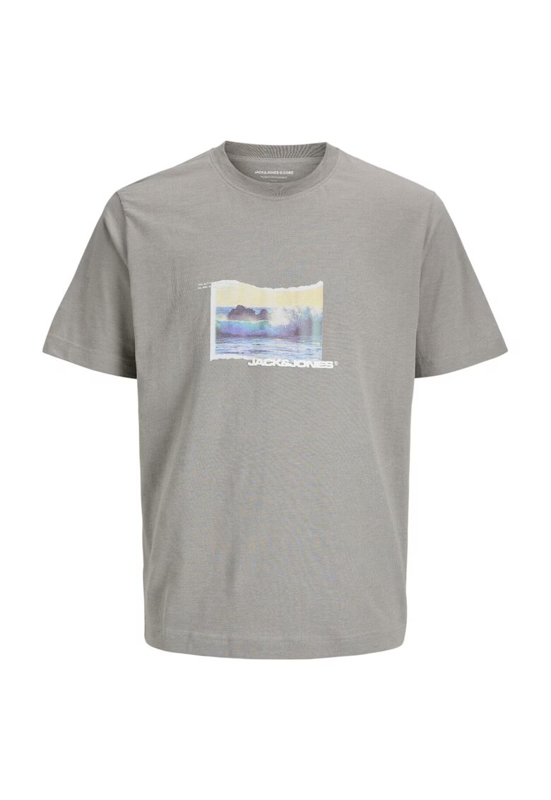 Jack  Jones Tricou JACK &JONES Sago Photo Slub 45503 - Gri