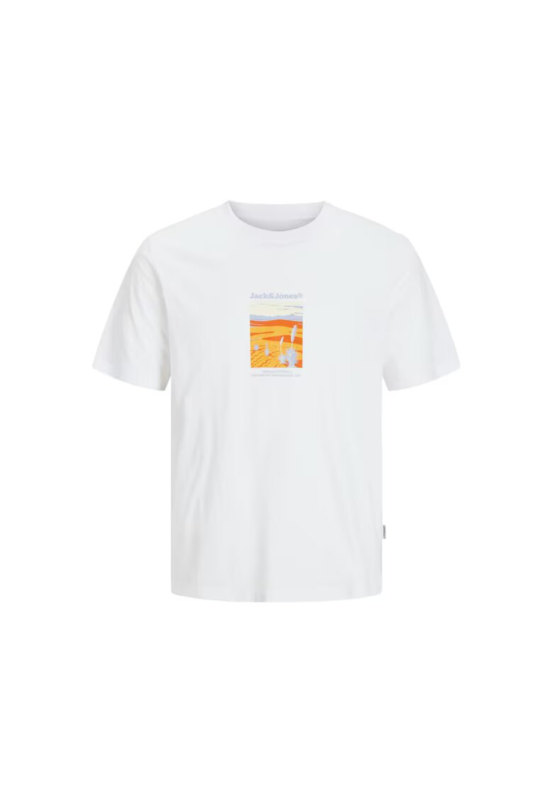 Jack  Jones Tricou JACK &JONES Split Graphic Front 40310 - Alb