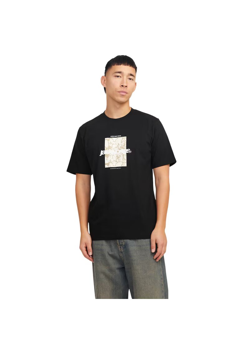 Jack  Jones Tricou JACK &JONES Tarmac Camo Front 39875 - Negru