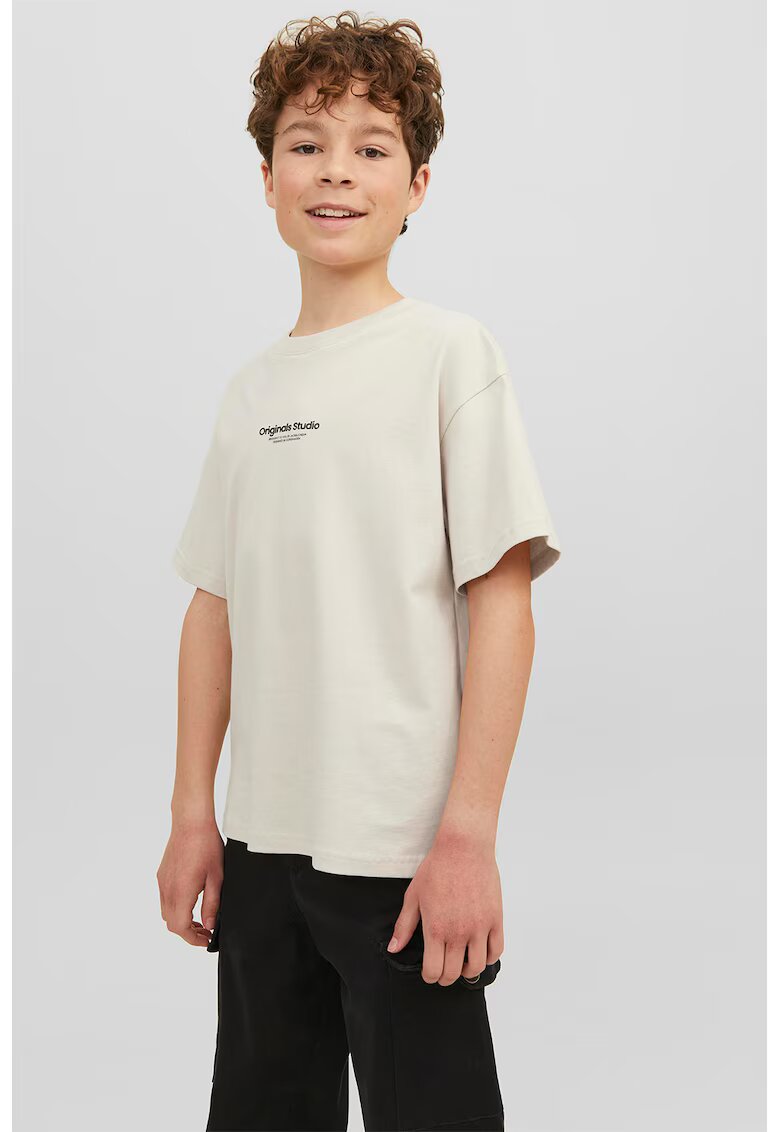 Jack & Jones Tricou lejer cu text - Bej deschis