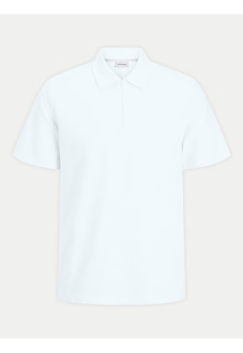 Jack  Jones Tricou Polo barbati Jack Jones - 12269338 - Bumbac/Poliester - Alb - Alb