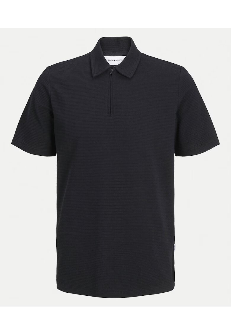 Jack  Jones Tricou Polo barbati Jack Jones - 12269338 - Bumbac/Poliester - Negru - Negru