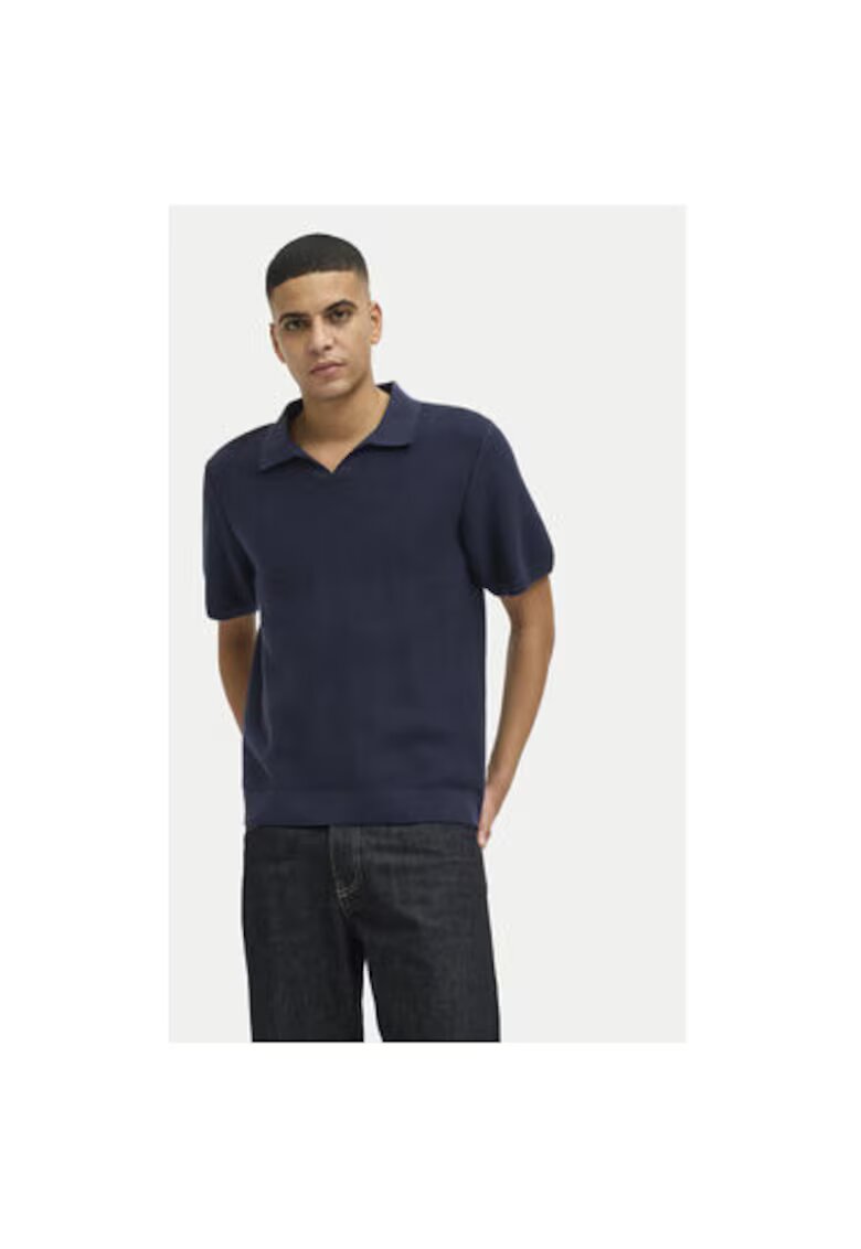 Jack  Jones Tricou polo barbati Jack Jones - 12273012 - Bumbac - Bleumarin - Bleumarin