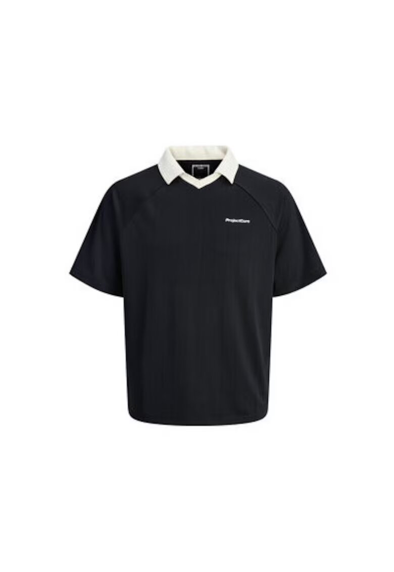 Jack  Jones Tricou polo barbati Jack Jones - 12276758 - Poliester - Negru - Negru