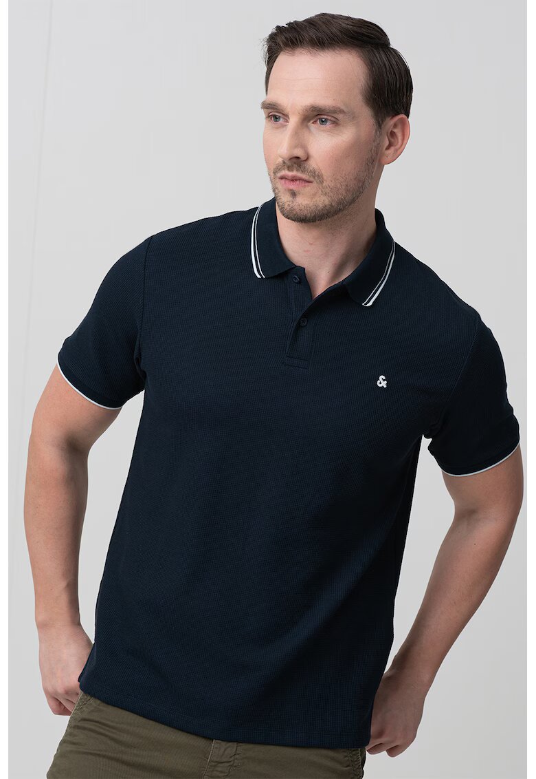 Jack  Jones Tricou polo din amestec de bumbac pique - Bleumarin