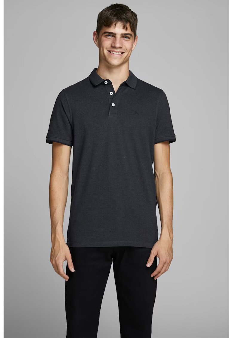 Jack  Jones Tricou polo slim fit de bumbac organic Paulos - Gri antracit