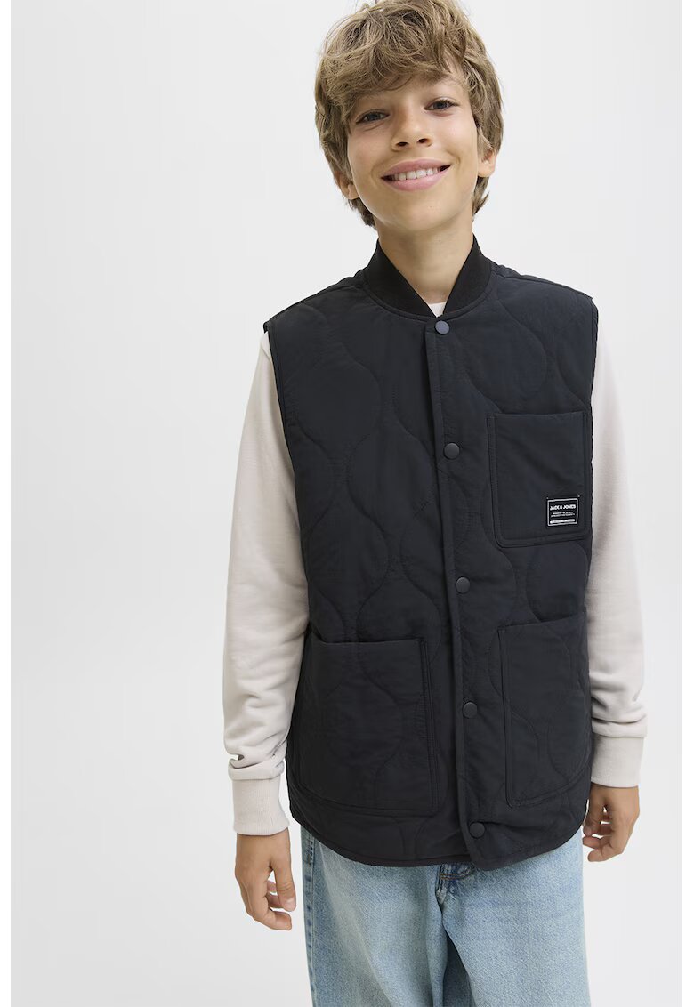 Jack  Jones Vesta matlasata cu capse - Negru