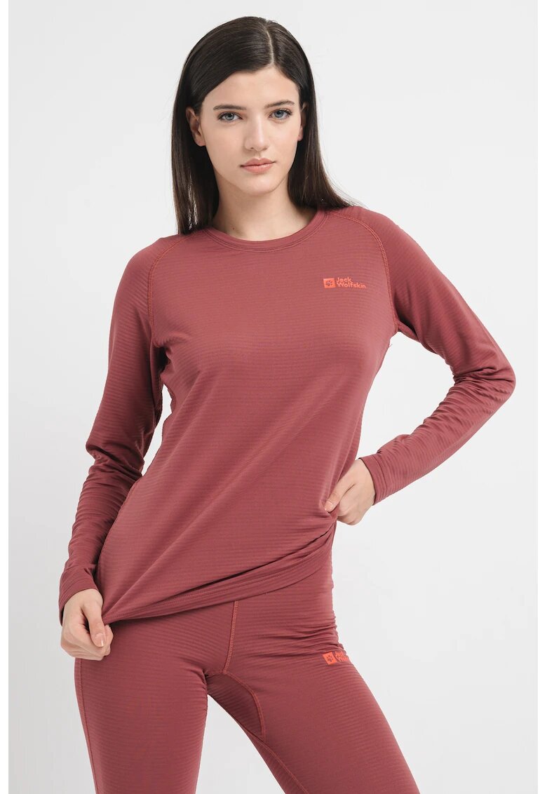 Jack Wolfskin Bluza cu decolteu la baza gatului Infinite Warm - Violet