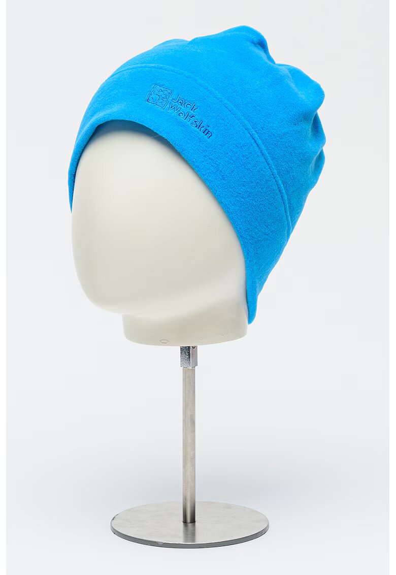 Jack Wolfskin Caciula unisex din material fleece cu detaliu cu broderie logo Real Stuff - Albastru inchis
