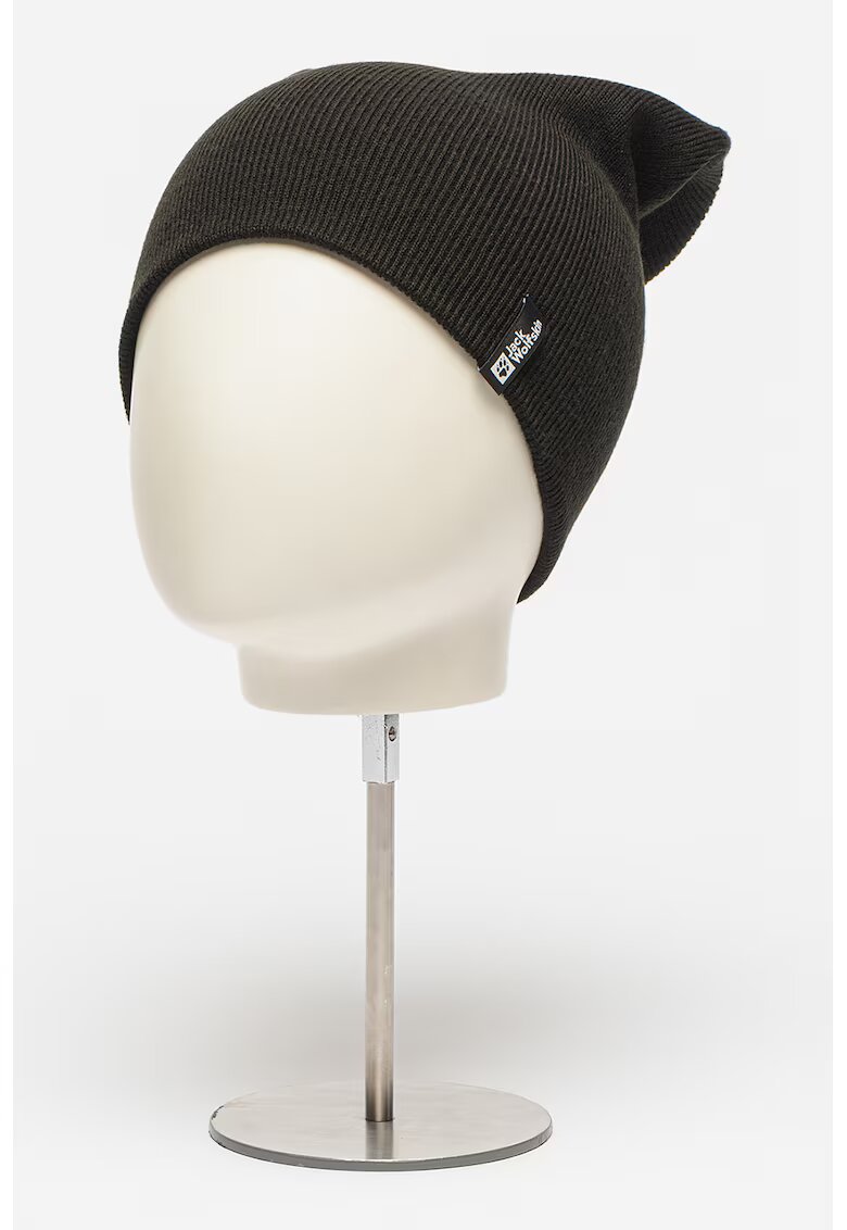 Jack Wolfskin Caciula unisex tricotata fin si elastica - Negru