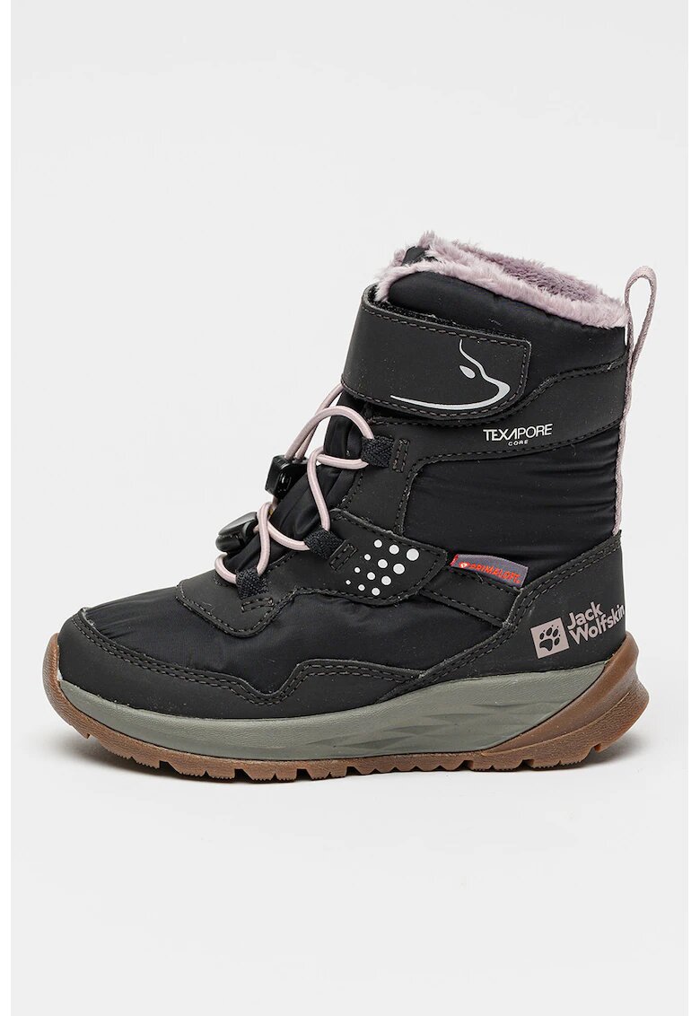 Jack Wolfskin Cizme de iarna cu velcro Polar Bear - Negru/Lila