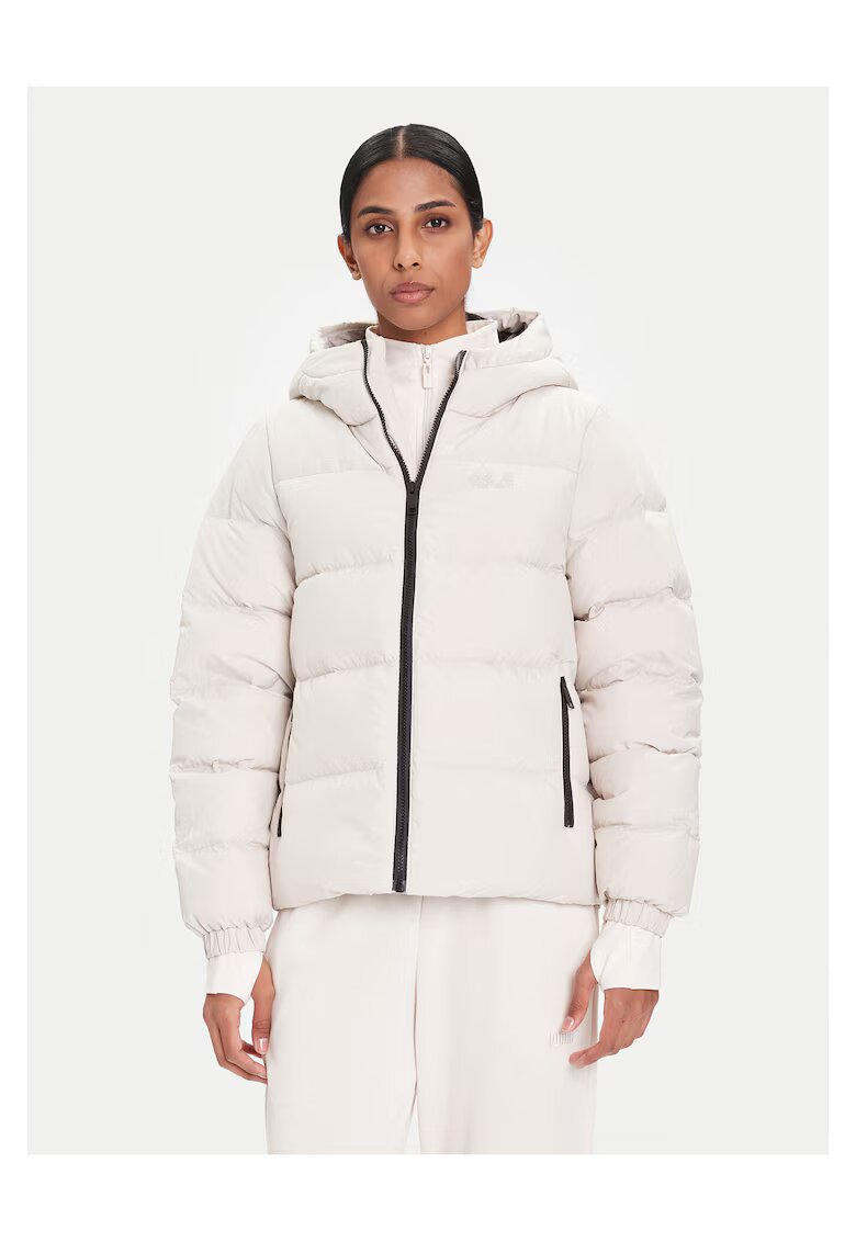 Jack Wolfskin Geaca de puf dama bej - fabricata din materiale usoare