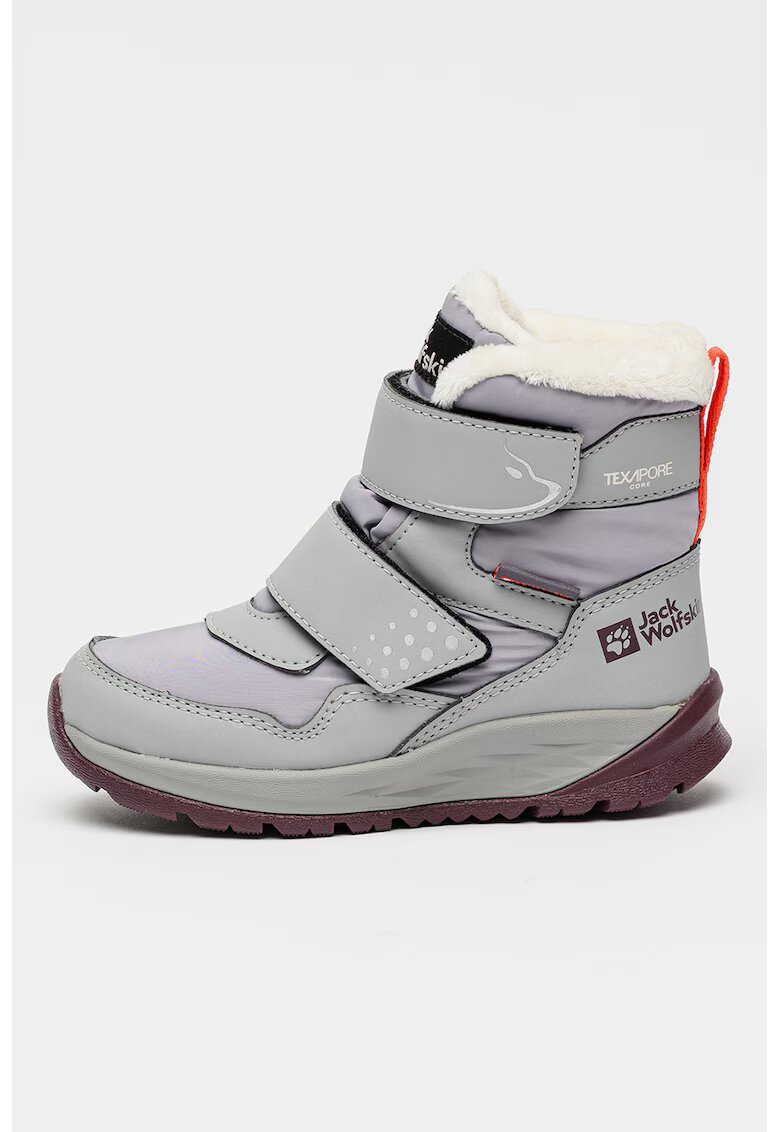 Jack Wolfskin Ghete cu velcro si garnituri textile Polar Bear - Gri deschis