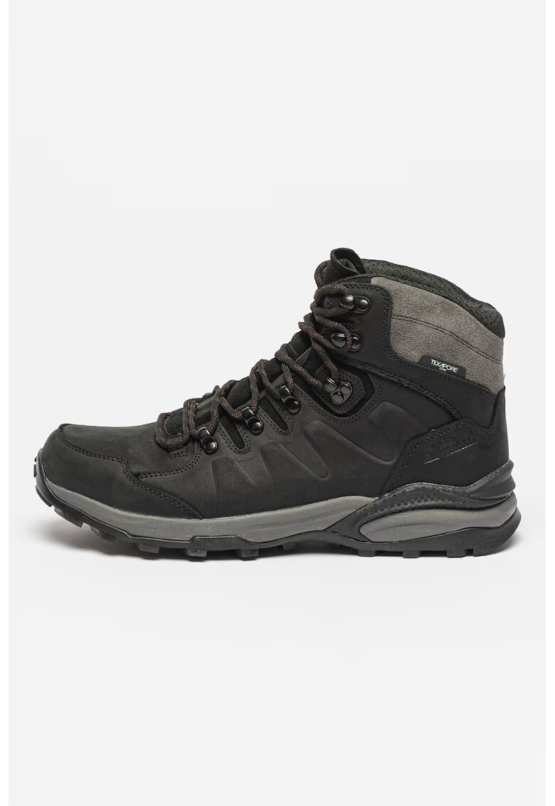 Jack Wolfskin Ghete de piele nabuc pentru drumetii Refugio Prime - Negru/Gri inchis