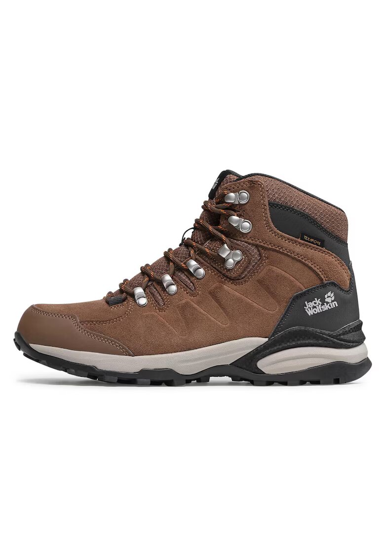 Jack Wolfskin Ghete trekking dama - REFUGIO TEXAPORE MID - impermeabile - piele naturala - maro