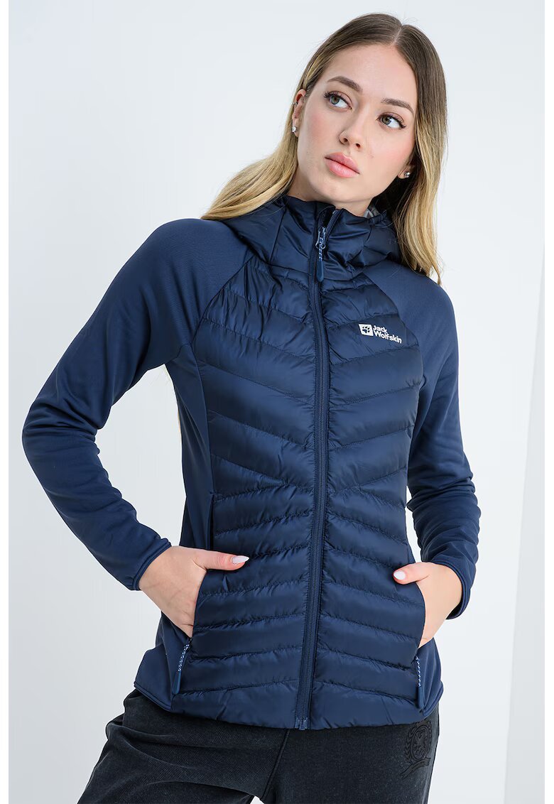 Jack Wolfskin Jacheta cu fermoar Pro Hybrid Routerburn - Albastru inchis