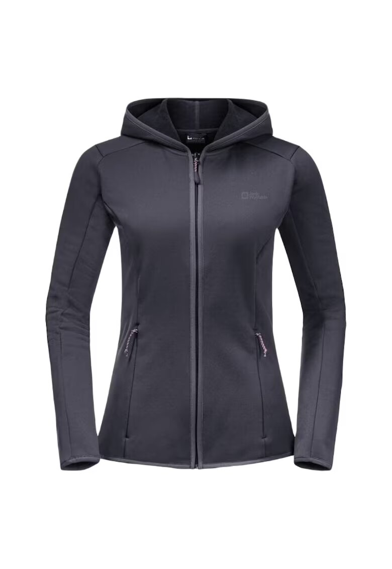 Jack Wolfskin Jacheta dama - Baiselberg Hooded FZ W 1710771 - Negru