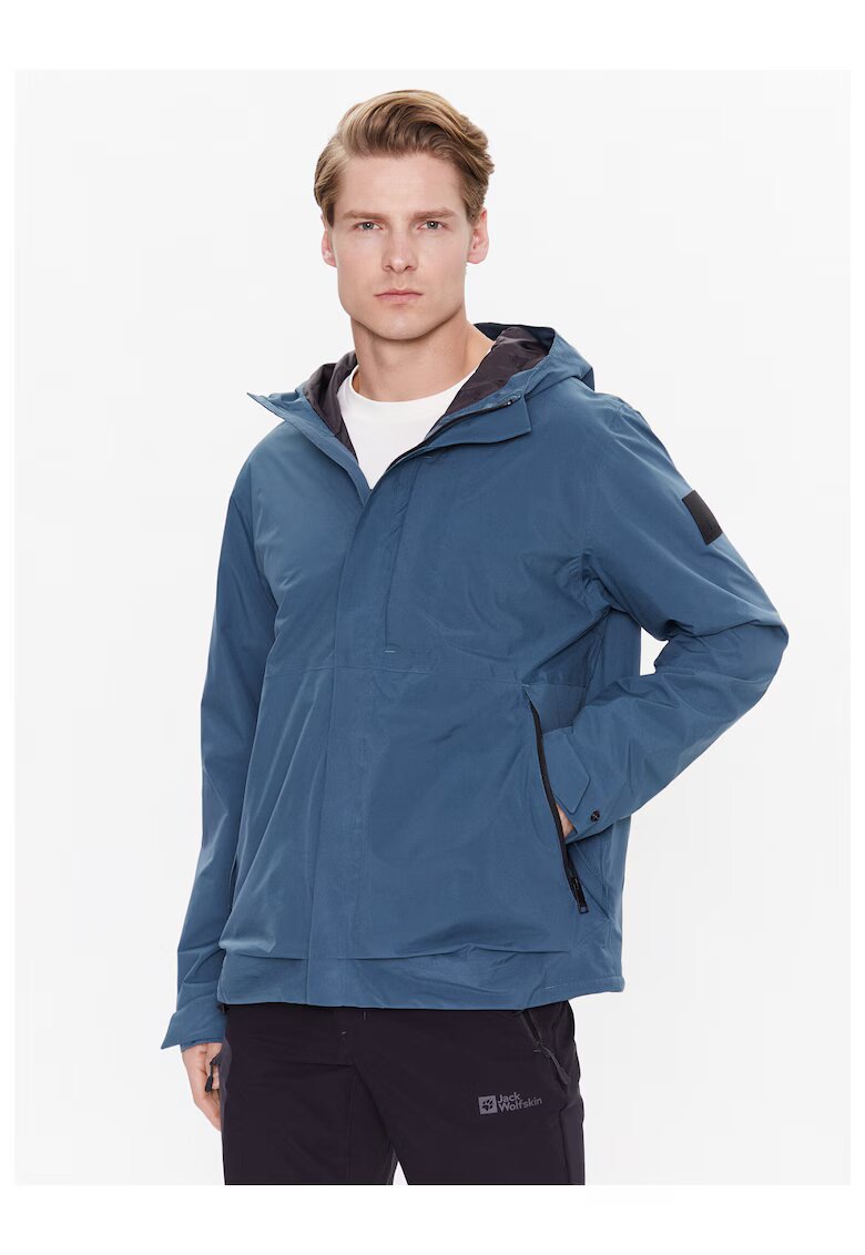 Jack Wolfskin Jacheta de ploaie barbati - Poliester - Albastru
