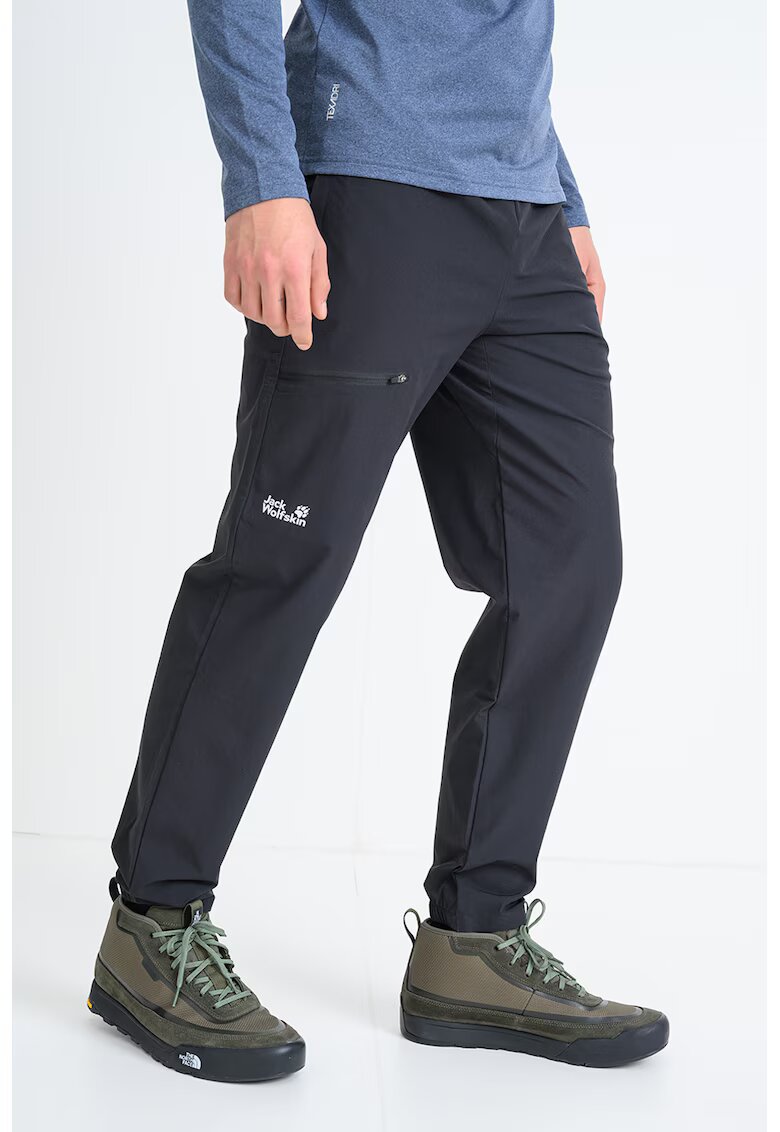 Jack Wolfskin Pantaloni cu finisaj rezistent la apa pentru ski Prelight Trail - Negru