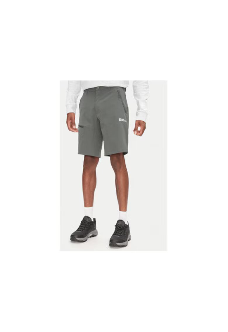 Jack Wolfskin Pantaloni scurti sport barbati A63908 - Poliester reciclat - Verde - Verde