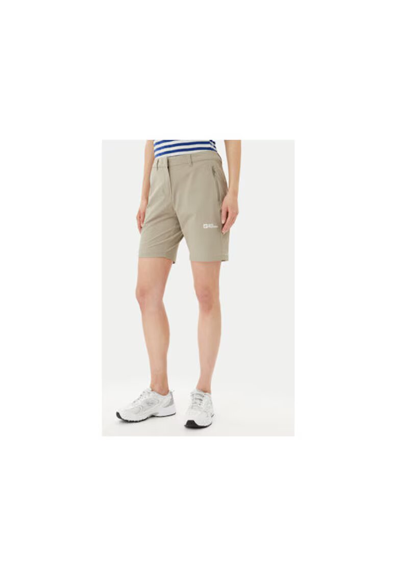 Jack Wolfskin Pantaloni scurti sport dama A63931 - Poliester reciclat - Bej - Bej
