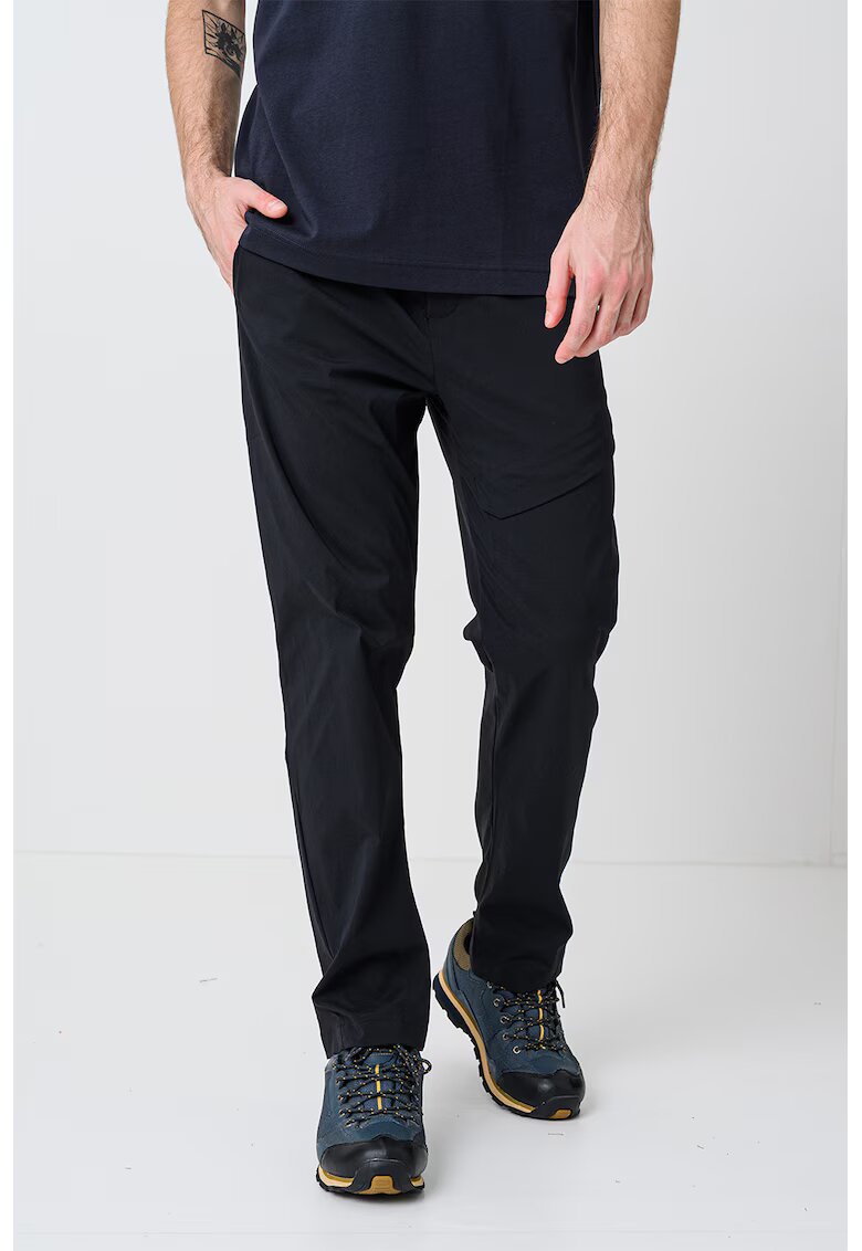 Jack Wolfskin Pantaloni uni cu buzunare laterale - Negru