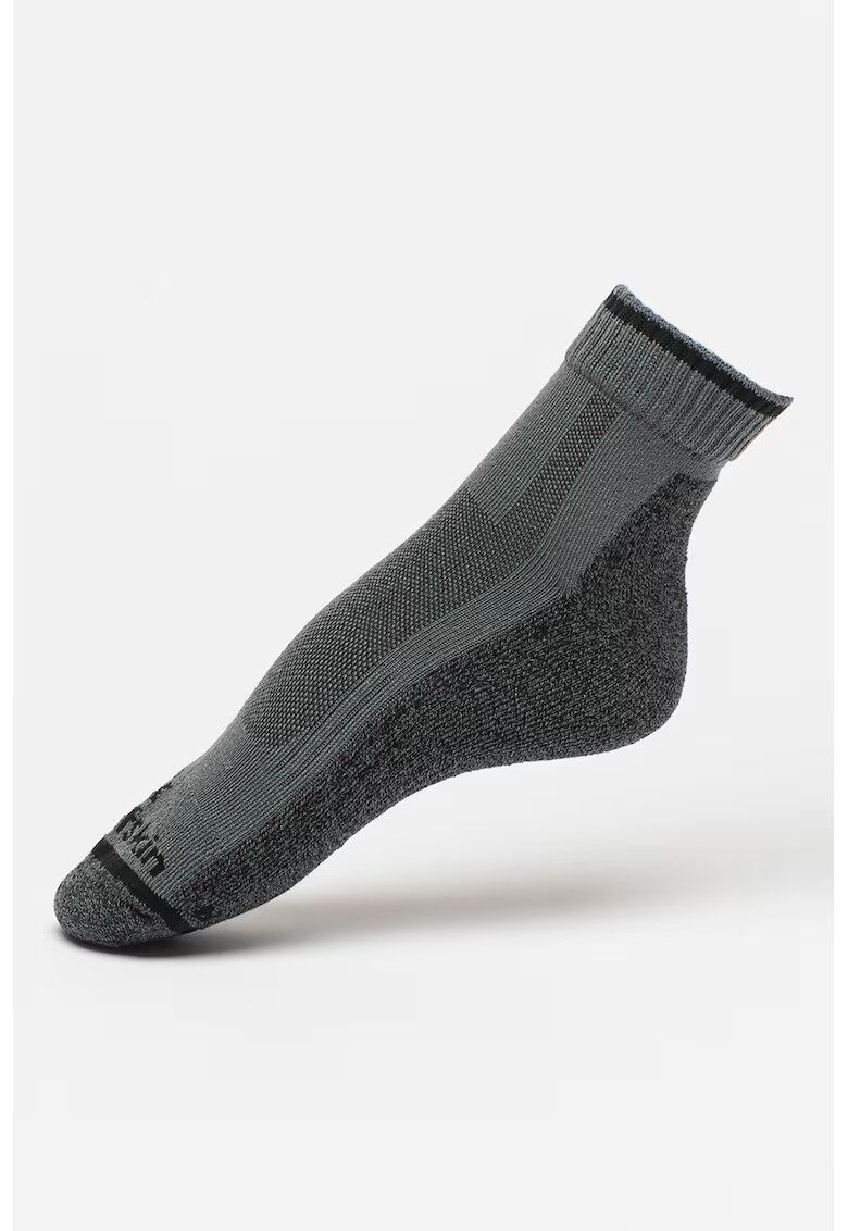Jack Wolfskin Sosete scurte cu logo pentru drumetii - Gri inchis