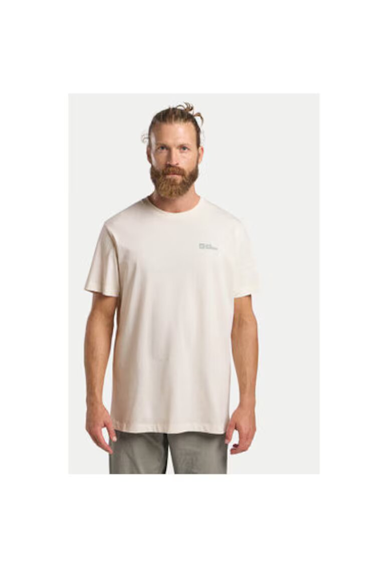 Jack Wolfskin Tricou barbati 1808382 - Bumbac organic - Ecru - Ecru