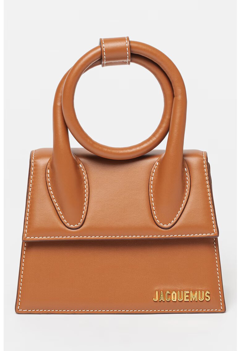 JACQUEMUS Geanta crossbody de piele Le Chiquito - Maro deschis