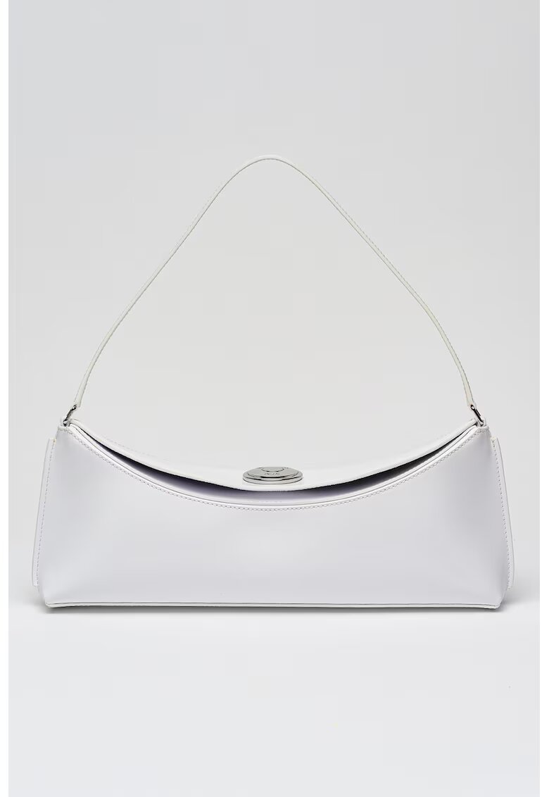 JACQUEMUS Geanta de piele de vitel cu bareta de umar - Alb