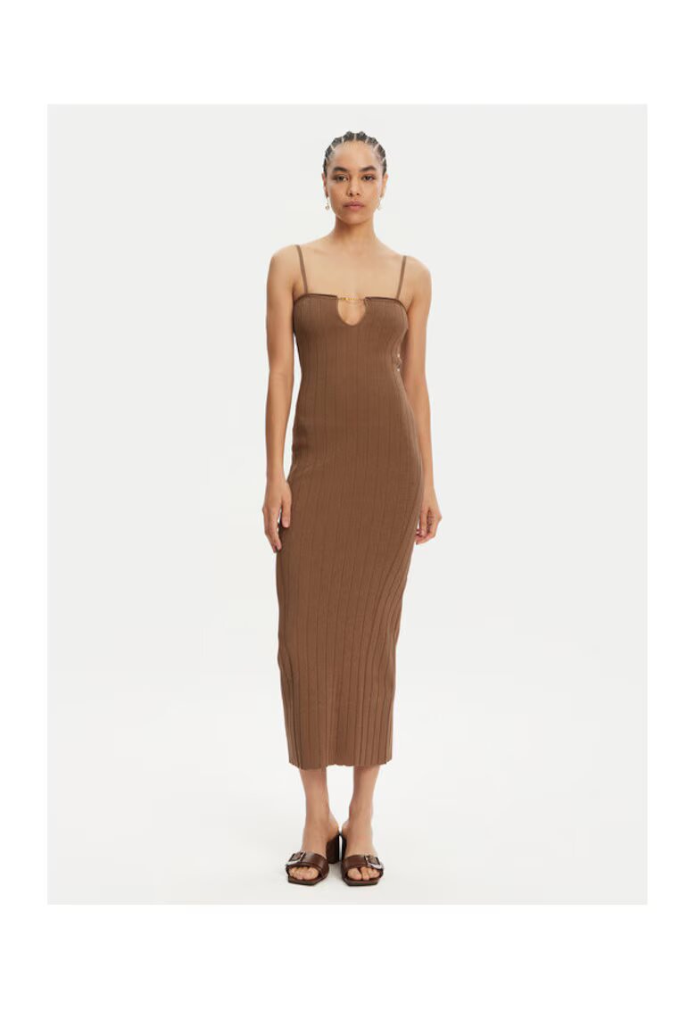 JACQUEMUS Rochie dama 24E241KN3582355 - Viscoza/Poliester - Maro - Maro