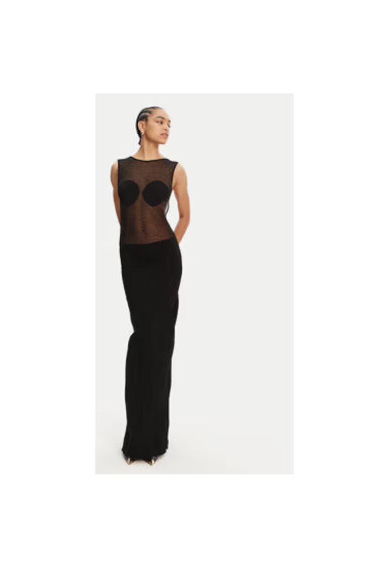 JACQUEMUS Rochie dama 25E251KN5922434 - Viscoza/Poliester - Negru - Negru