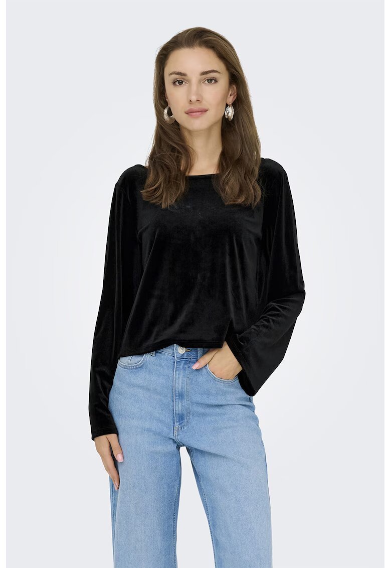 JdY Bluza cu funda pe spate - Negru
