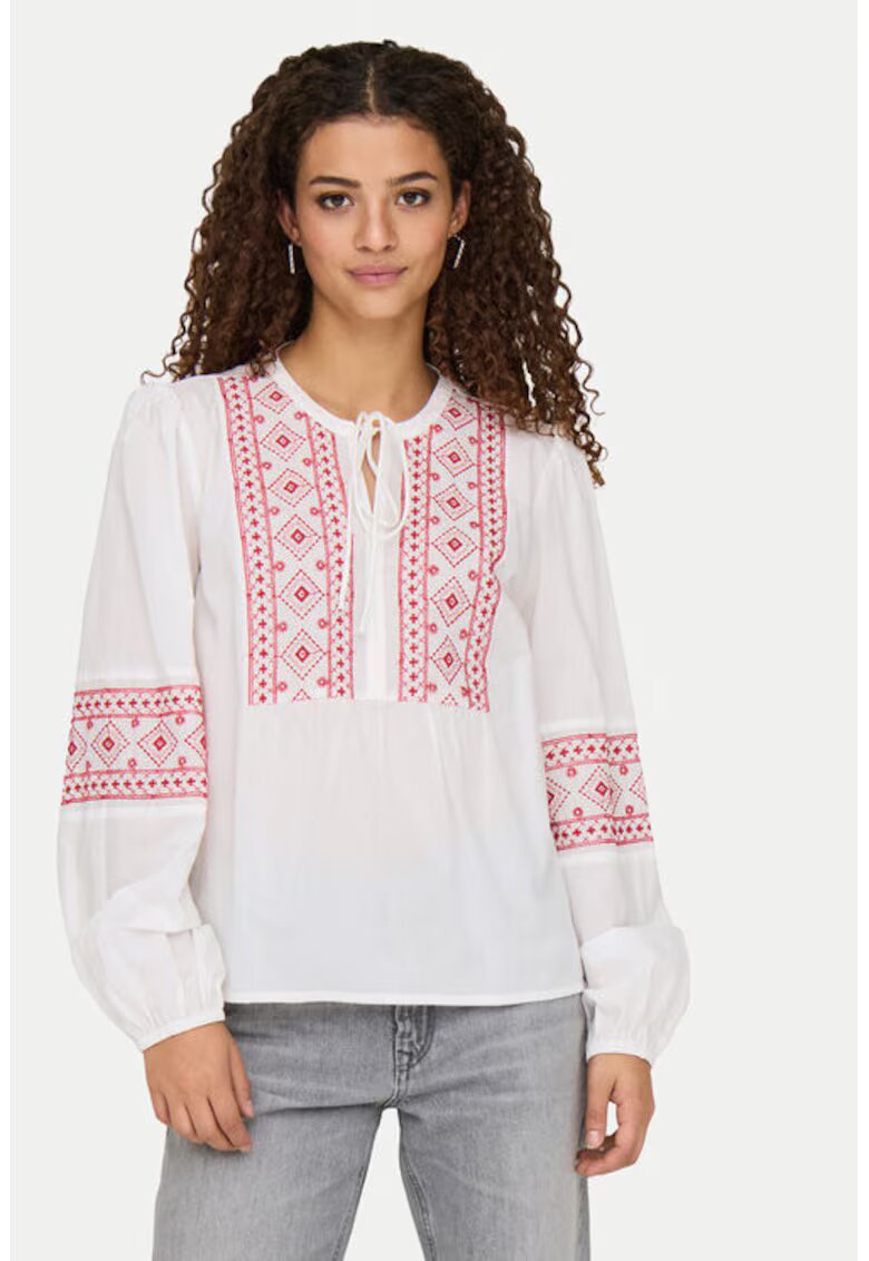 JdY Bluza dama - 304807121 - Bumbac - Alb - Alb
