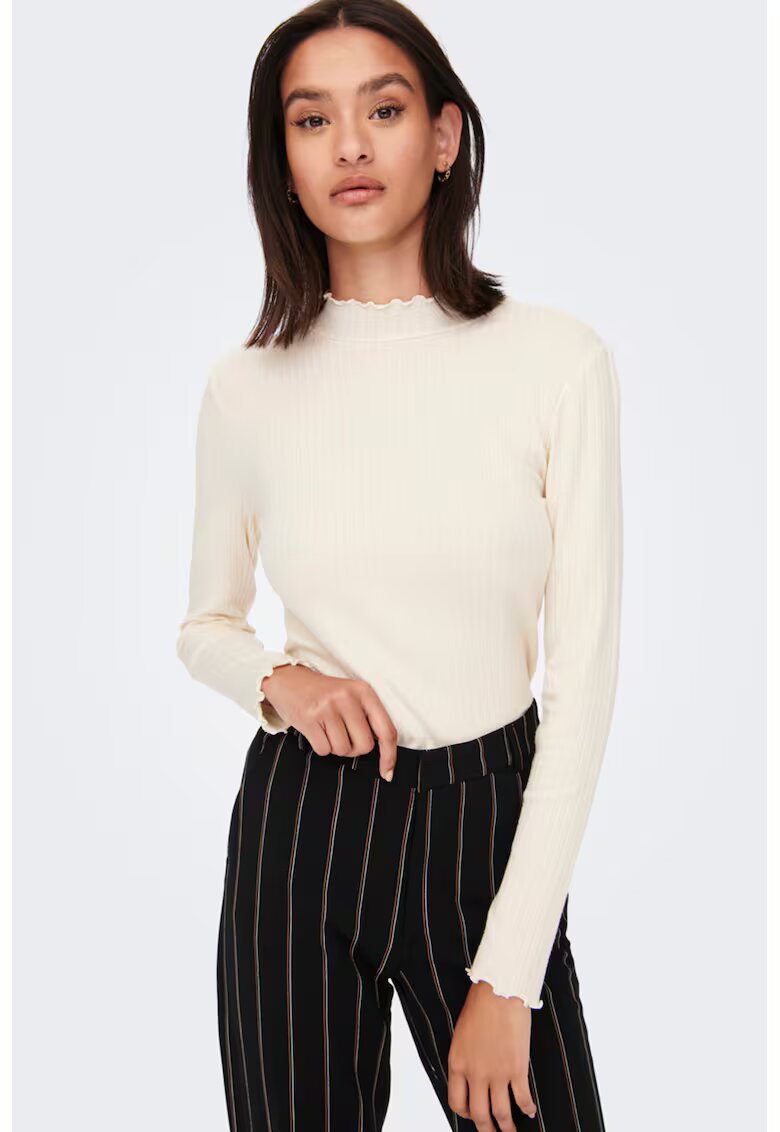 JdY Bluza slim fit Fransiska - Alb