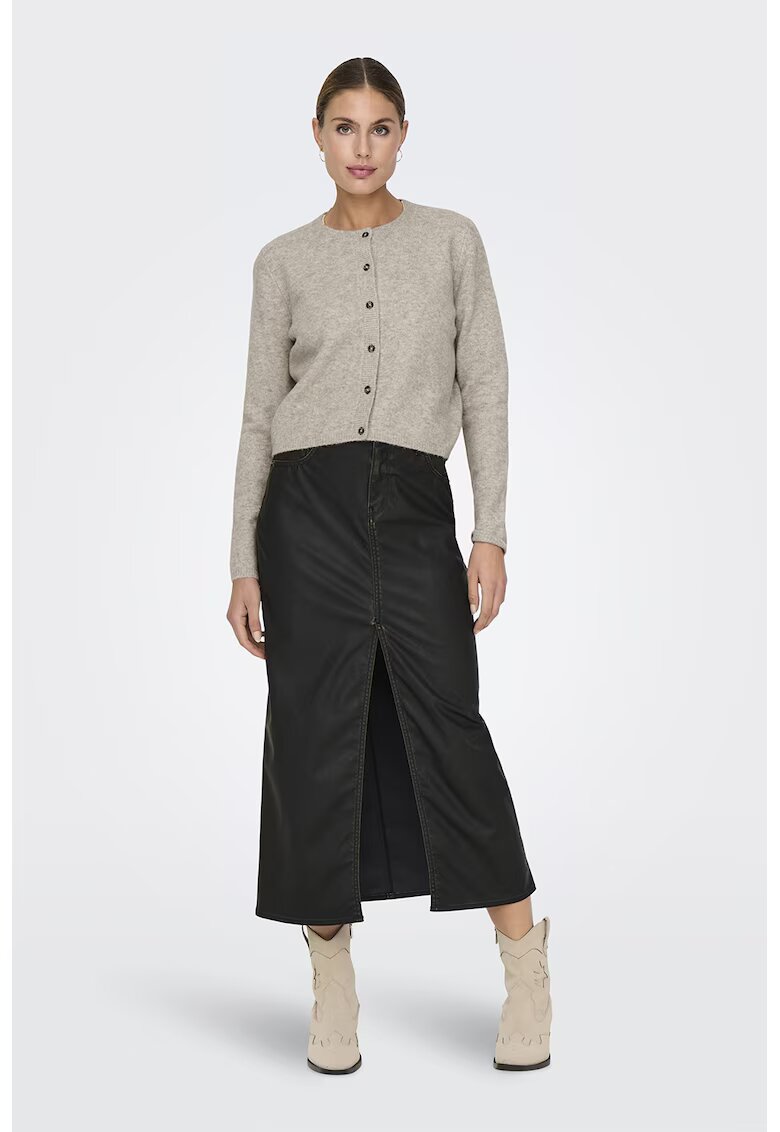 JdY Cardigan tricotat fin cu nasturi - Bej melange