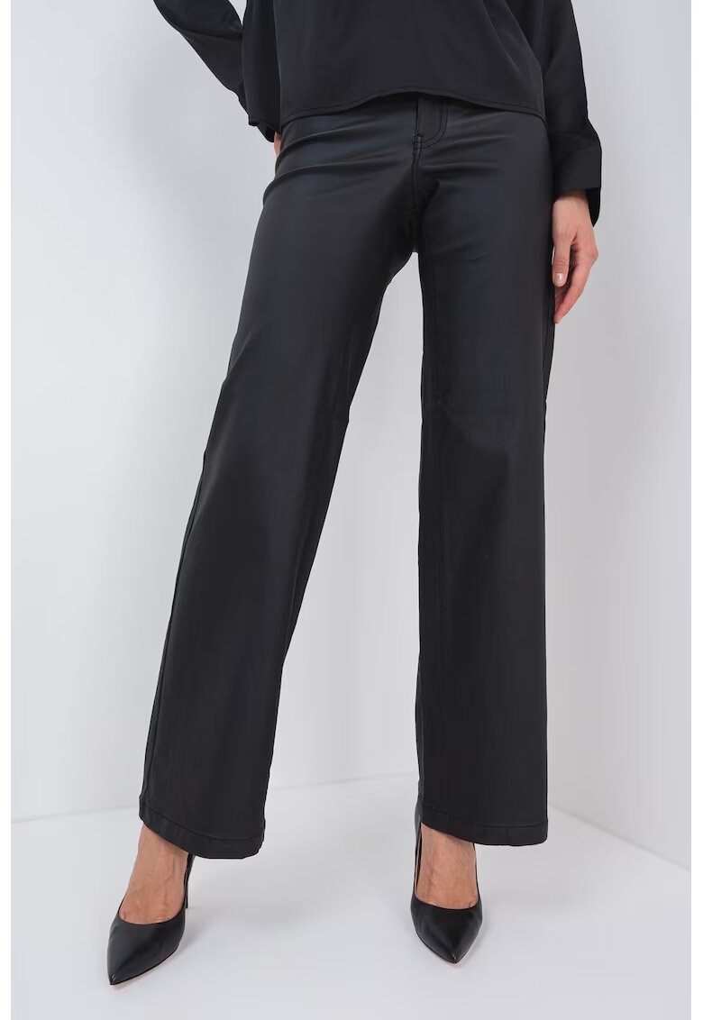 JdY Pantaloni peliculizati cu croiala evazata Thunder - Negru