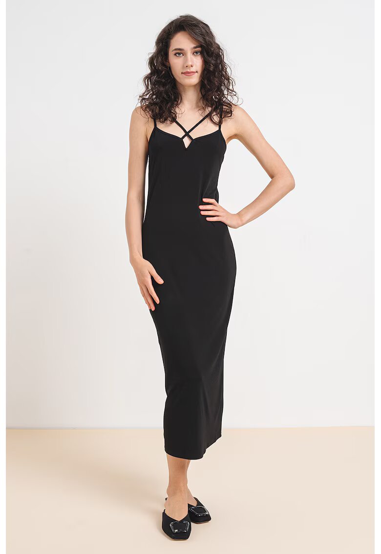 JdY Rochie cu bretele incrucisate Misty - Negru