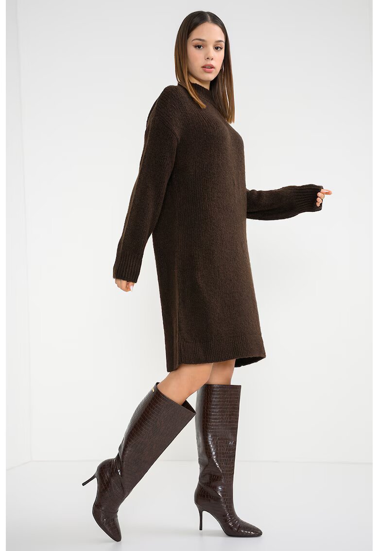 JdY Rochie-pulover midi lejera - Maro inchis