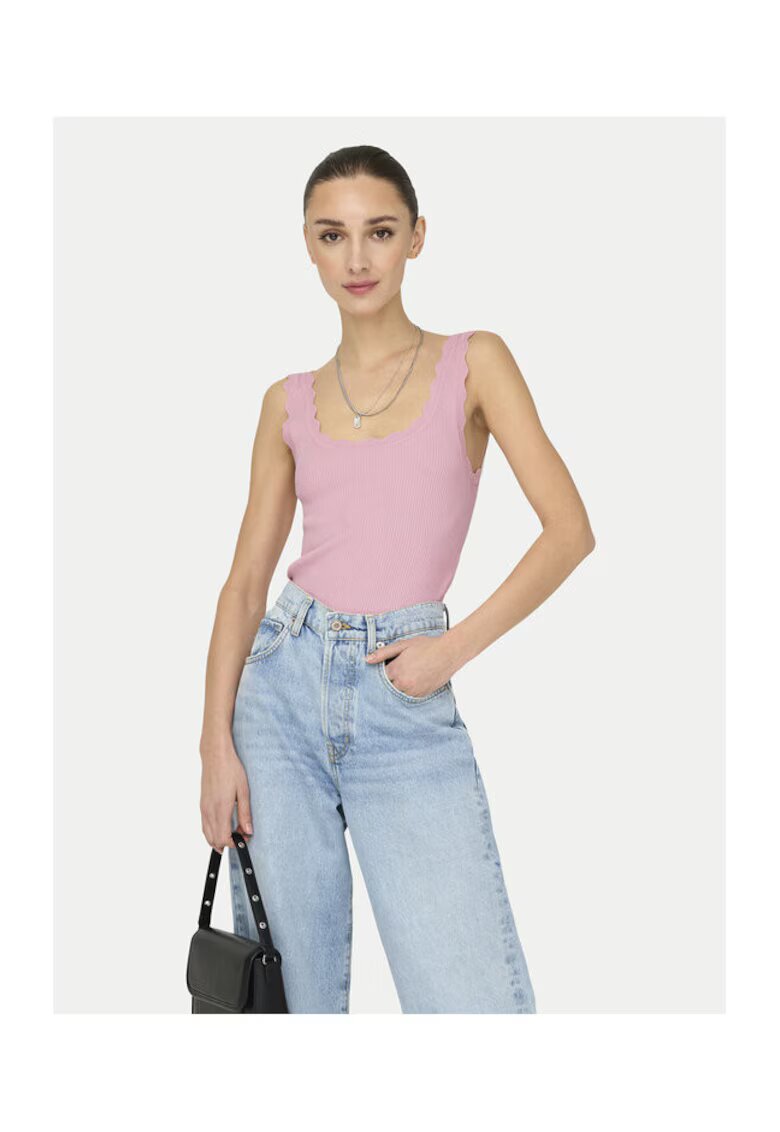 JdY Top dama 15290585 - Viscoza/Nylon - Roz - Roz