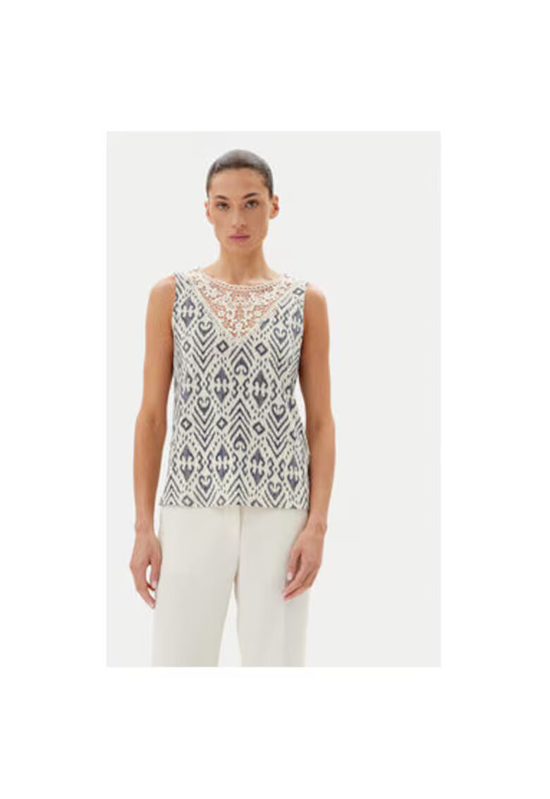 JdY Top dama model 15296246 - material Poliester - culoare Ecru - Ecru