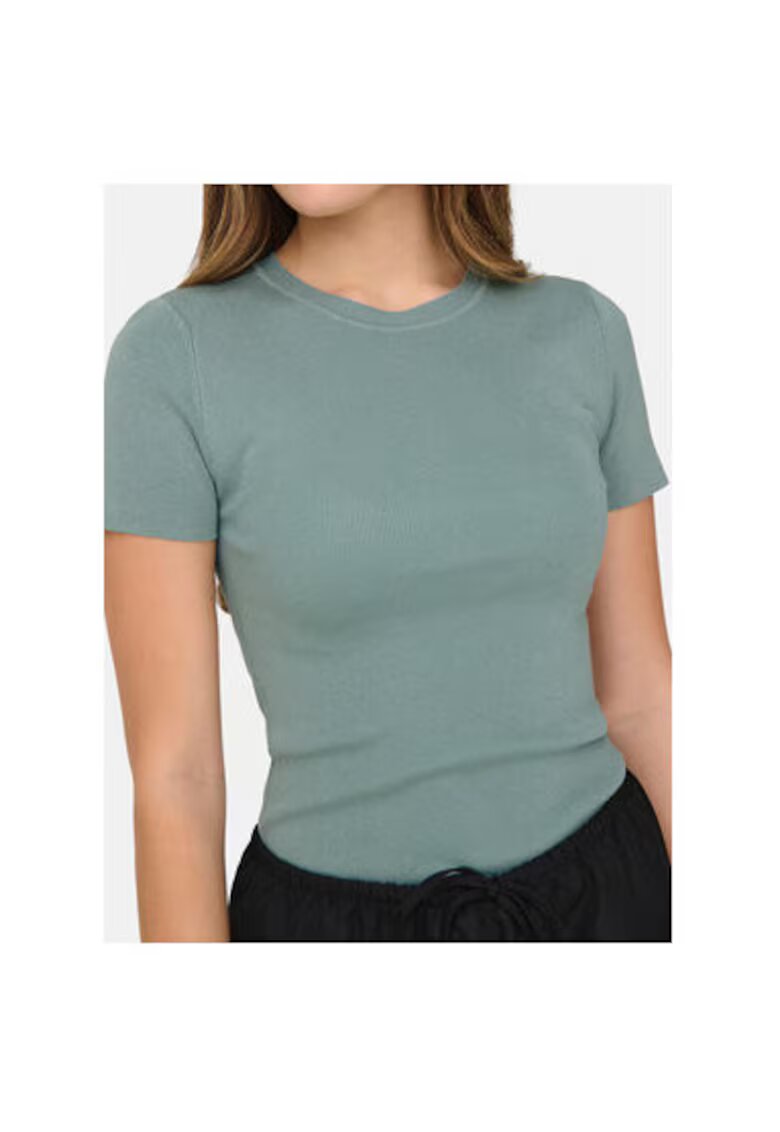 JdY Tricou dama - 304806896 - Viscoza/Nylon - Albastru - Albastru