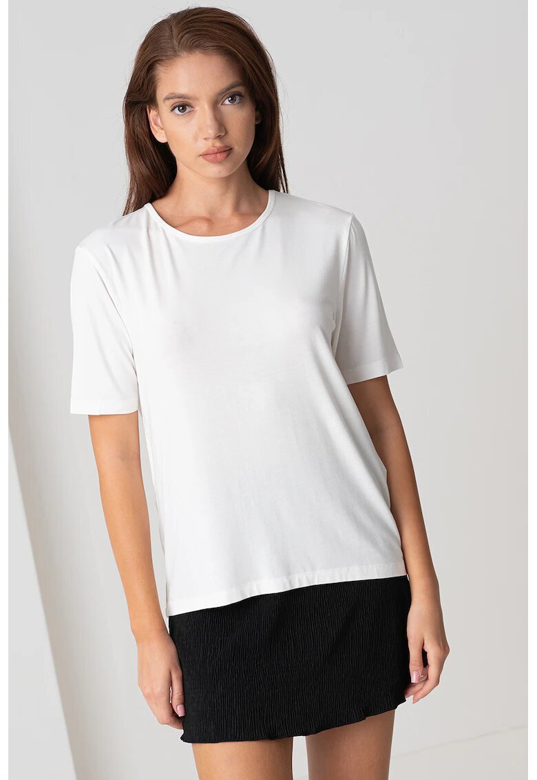 JdY Tricou lejer cu model uni - Alb optic