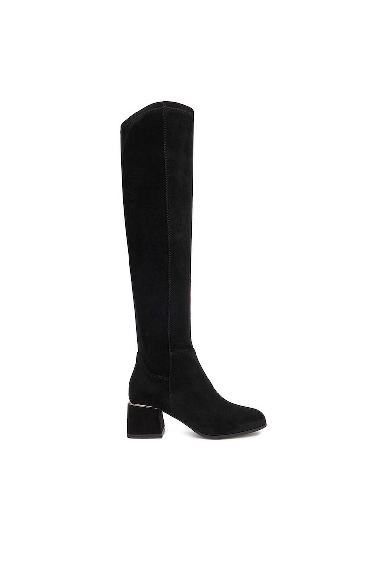 JENNY Cizme dama - model CEO-HY2403-1 - piele de caprioara - negru