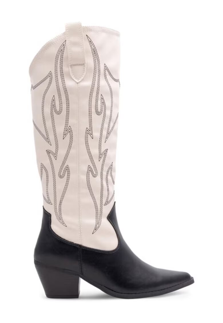 Jenny Fairy Cizme dama - 590559 - Piele ecologica - Bej / Negru -