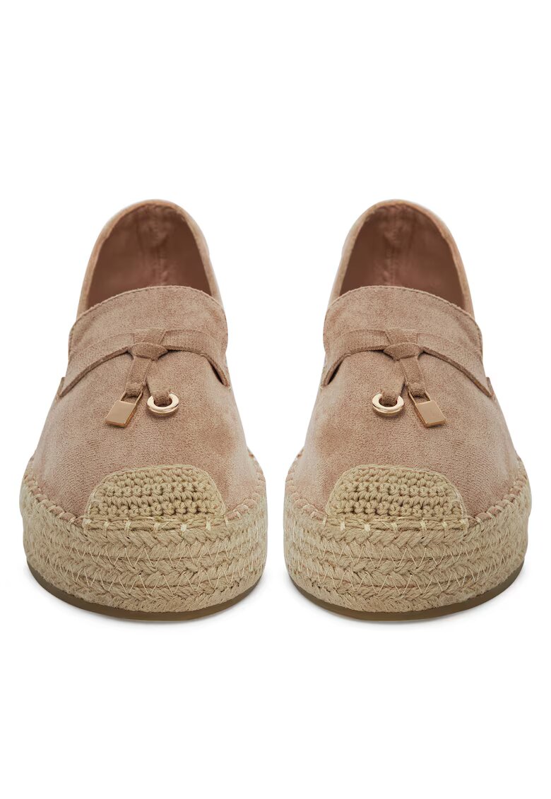 JENNY Mocasini dama - espadrile bej - tesatura